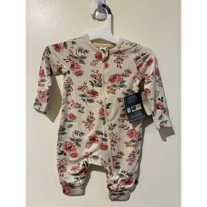 NWT Modern Moments by Gerber Cream Rose Viscose Romper 0-3M